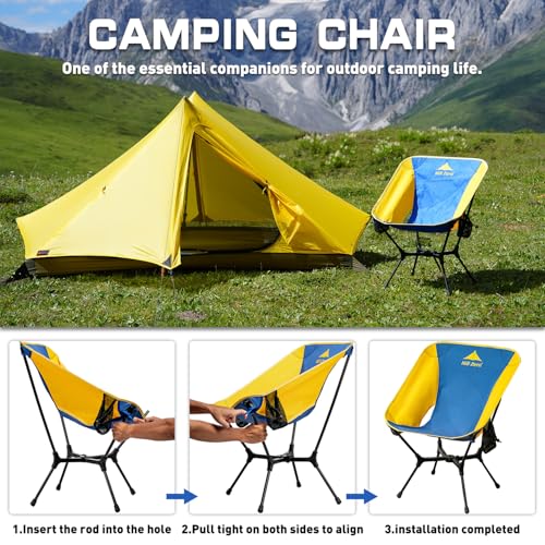 Hill Zero Nimbus Ultralight Camping Chair, Portable Folding Backpacking Chair, Lightweight Folding Backpacking Hiking Chai...