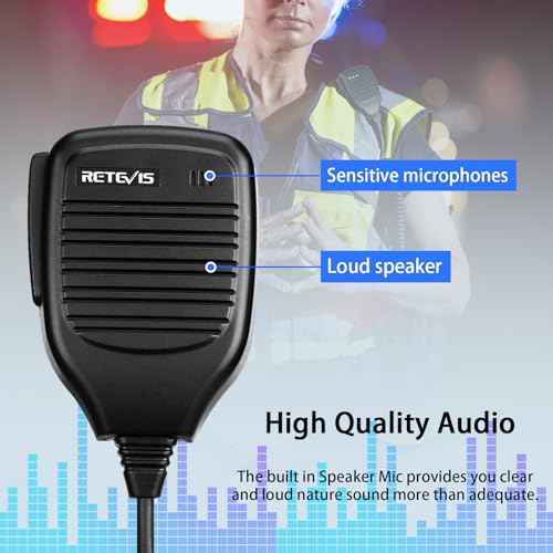 Retevis Walkie Talkie Microphone,Two Way Radio Shoulder Mic,Compatible with Retevis RT68 RT21 H-777 RT22 RT22S RT27 RT86 RT19 RT15 RB26 BAOFENG UV-5R 888S 5RM Kenwood Samcom pxton Radio(10 Pack)