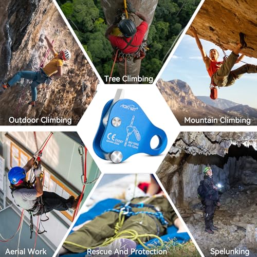 Climbing Ascender Rope Grab Fall Protection Belay Device Tree Climbing Gear Rappelling Equipment Rope Ascender for Rock Cl...