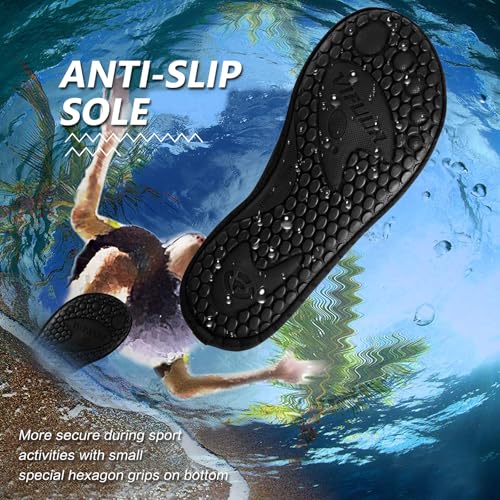 VIFUUR Water Sports Shoes Barefoot Quick-Dry Aqua Yoga Socks Slip-on for Men Women