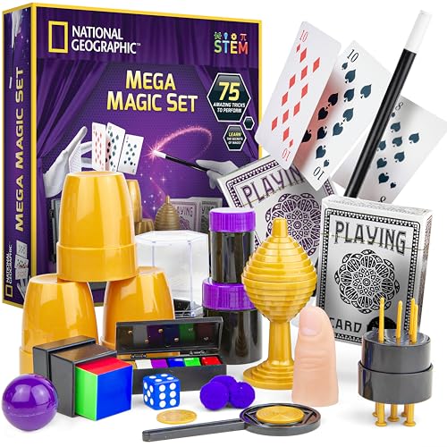 National Geographic Mega Magic Set - More Than 75 Magic Tricks for Kids to Perform with Step-by-Step Video Instructions fo...