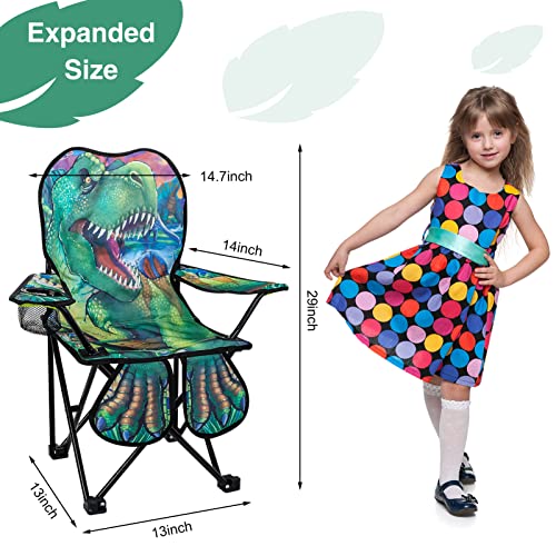 KABOER Kids Outdoor Folding Lawn and Camping Chair with Cup Holder and Carrying Bag, Children's Camping Chairs