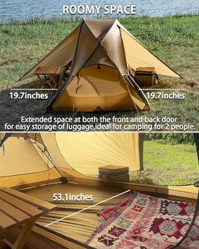 MC TOMOUNT Backpacking Tent Ultralight Nylon 1-2 Person Tent 3.3lbs-4.4lbs for Hiking Camping