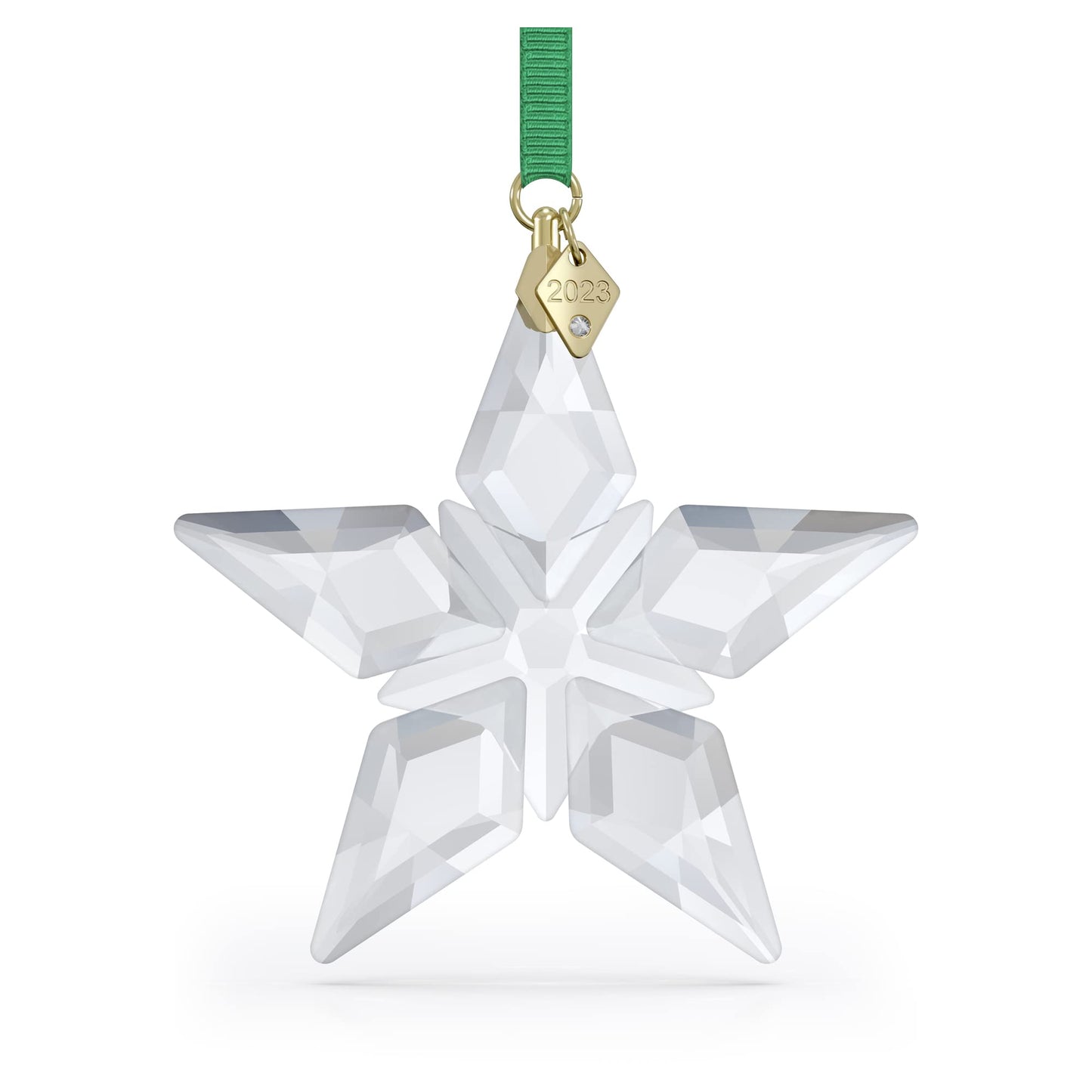Swarovski Annual Edition 2023 Ornament, Clear Crystal Star with 97 Facets, Gold-Tone Finished Tag, Part of the Swarovski Annual Edition Collection