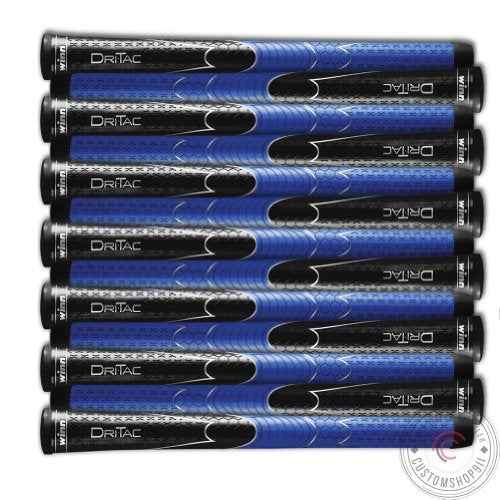 Winn Set of 9 Midsize AVS Black Blue Golf Grip - Dri-Tac by Winn