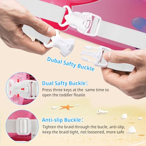 Kids Swim Vest for Children Learn Swimming Training Toddler Floaties with Adjustable Non-Slip Buckle Shoulder Harness Arm ...