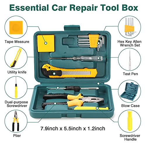 WETBAS Car Roadside Emergency Kit, Auto Vehicle Safety Emergency Road Side Assistance Kits Essentials, Solenoid Starter Re...