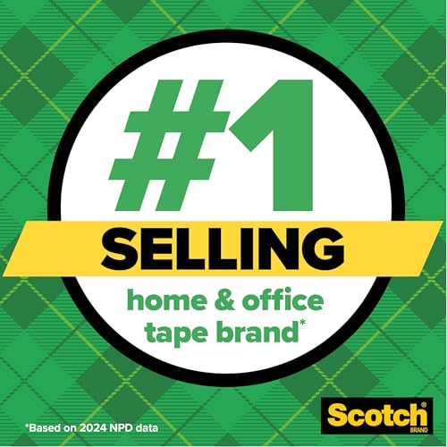 Scotch Magic Tape, Invisible, Repair Christmas Cards and Use as Holiday Gift Wrap Supplies for Christmas, 6 Tape Rolls wit...