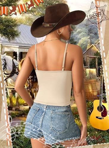 Womens Western Cowgirl Fringe Top - Country Concert Outfits Festival Tassel Hem Boho Rodeo Camisole Rave Tank Shirt