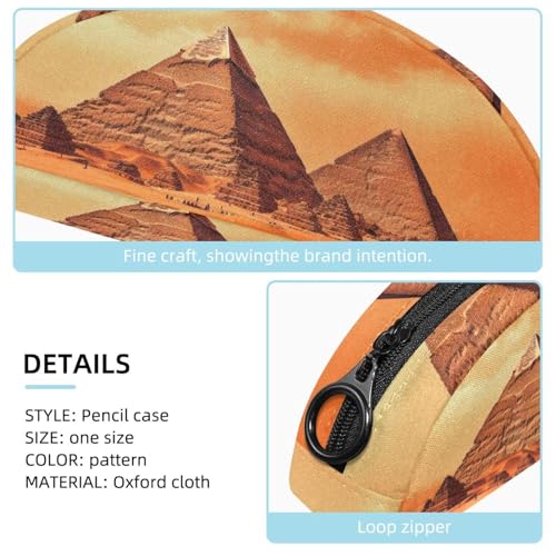VTGHDEEQ Pencil Case Aesthetic,Pencil Box,Ancient Egyptian Pyramid,Small Pencil Pouchhh