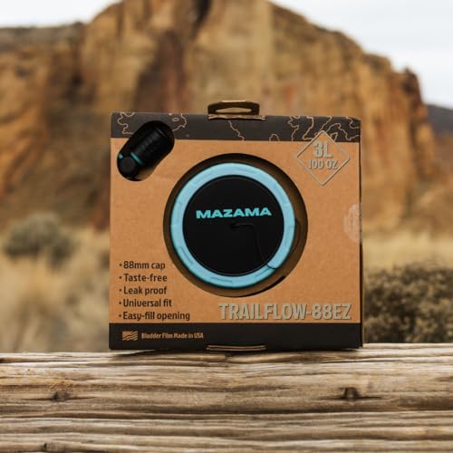 Trailflow-88EZ Hydration Bladder by Mazama Designs. Leakproof, Easy Clean and Fill Water Reservoir BPA Free, Fits Most Hyd...