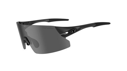 Tifosi Optics Rail XC Sunglasses (Blackout w/Smoke/AC Red/Clear Lenses) - Ideal Cycling (Road & Gravel), Baseball, Softball
