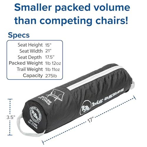 Big Agnes Skyline Ultralight Backpacking Chair, Black