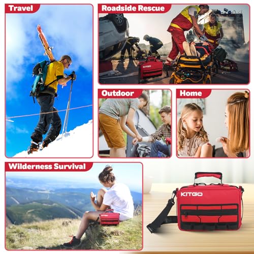 Large First Aid Kit，Molle System Detachable Multi-Purpose Emergency Medical Kit for Home, Car, Camping Outdoor Emergency.