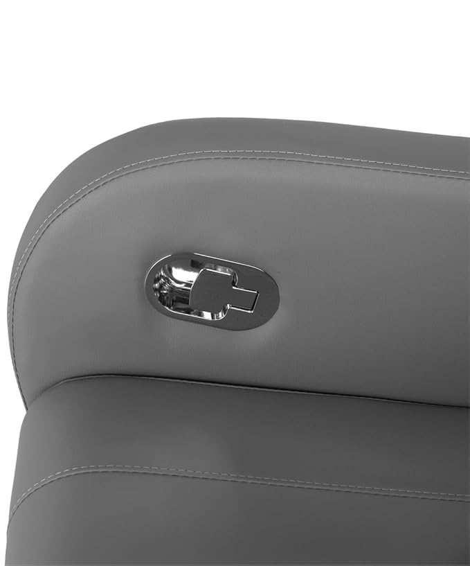 Buy-Rite Lexus Backwash Unit - Professional Salon Shampoo Chair with Extra-Wide Seat, Kick-Out Leg Rest, Tilting Porcelain Bowl, Single-Handle Faucet & Neck Rest, European Style Gray TS-8018B