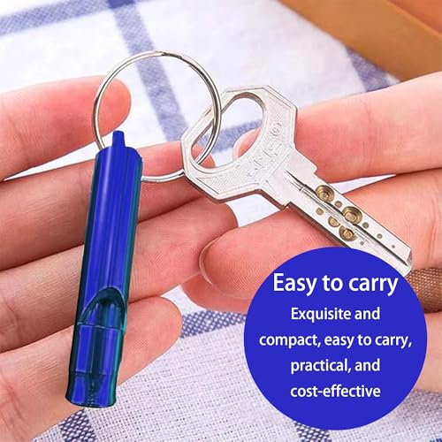 Set of 5 Extra Loud Whistles for Camping Hiking Hunting Outdoors Sports and Emergency Situations, Sturdy but Light Alumini...