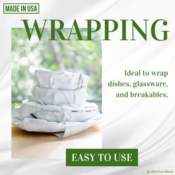 Tree House Packing Paper for Moving – 240 LARGE Newsprint Packing Paper Sheets – 31” x 22” Paper for Packing Dishes, Shipping, and Moving Supplies – Recyclable Movers’ Paper – Made in USA