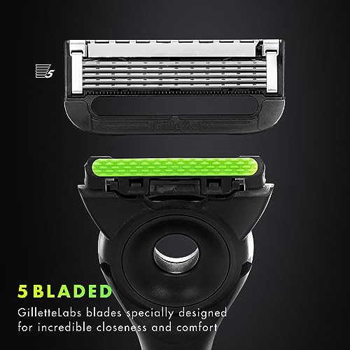Gillette Labs with Exfoliating Bar by Gillette Mens Razor and Travel Case, Shaving Kit for Men, Storage on the Go, Include...