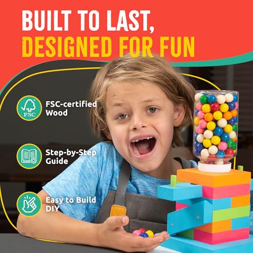 SparkJump DIY Wood Building Kits, STEM Woodworking Kit for Kids, Creative Fun Craft Projects, Great Gift for Boys & Girls...