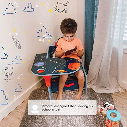 Delta Children Space Adventures Chair Desk with Storage Bin - Ideal for Arts & Crafts, Snack Time, Homeschooling, Homework...