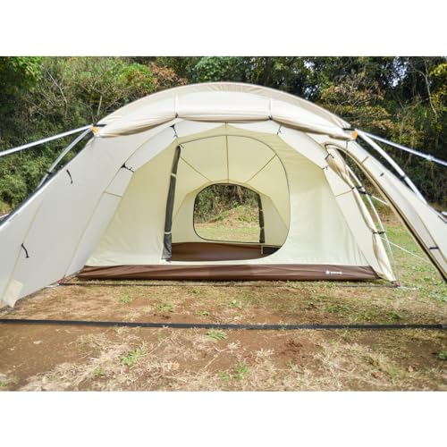 Snow Peak Vault 4 Person Tent, Versatile, Open Air Shelter, Outdoor Adventure, Camping, Three Seasons, Ivory