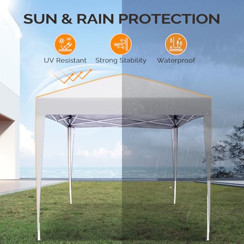 VINGLI 10x10 Pop Up Canopy Tent with Sidewalls, Outdoor Gazebo Canopy Tent, Patio Event Tents Outdoor Commercial Canopy fo...