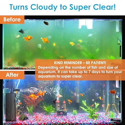 Devopet Aquarium U-V Filter for Green Water, Fish Tank Filter with Timer U-V Light, Turtle Tank Filter, Internal Filter wi...