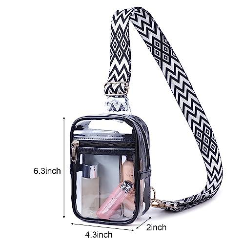 COVAX Clear Sling Bag, Clear Bag Stadium Approved for Concerts, Sports Events | Stadium Approved, for Concerts, Sports Events