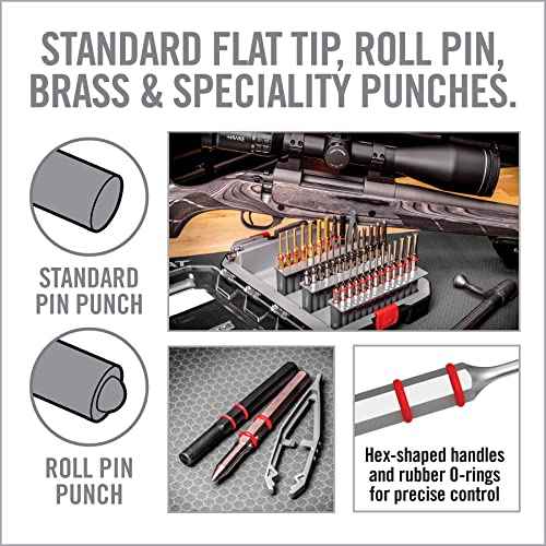 Real Avid Punch Set, Gunsmithing Tool Kit with Roll Pin Punch Set, Flat Tip Metal Punch Set, Brass Punch Set and Gunsmithing Tools: Pin Starter Tool