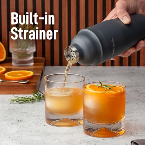 Modern Mixology 24oz Cocktail Shaker Set - Bartender Set with Jigger, Great for Mixing Cocktails, Martini, Margarita - Sle...