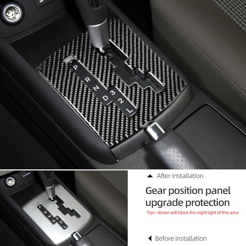BETTERHUMZ Compatible with Hyundai Elantra MD 2008 2009 2010 2011 2012 2013 2014 2015 2016 Carbon Fiber Gear Shift Panel D...