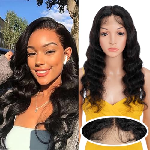 Lace Front Wigs Human Hair Loose Body 13x5x1 Lace Frontal Wigs for Women 20inch 150% Density Glueless Brazilian Body Wave Real Human Hair Wig with Baby Hair Pre Plucked