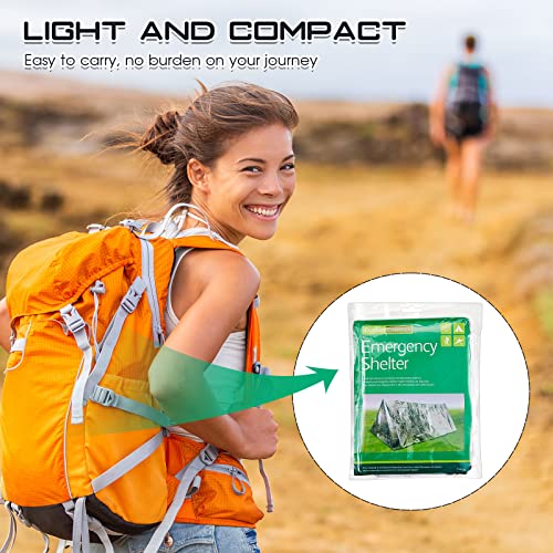 Woanger 4/10/20 Pcs Emergency Tent for Homeless Survival Tents Bulk 2 Person Tube Camping Tents 8 ft x 3 ft Shelter Surviv...