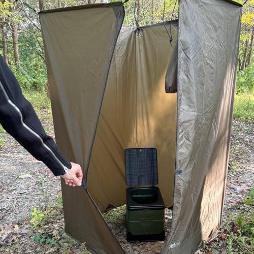 onewind Portable Privacy Shower Tent with Pole, Ultralight Camping Shower Shelter Portable Toilet Tent Bathroom Tent Priva...