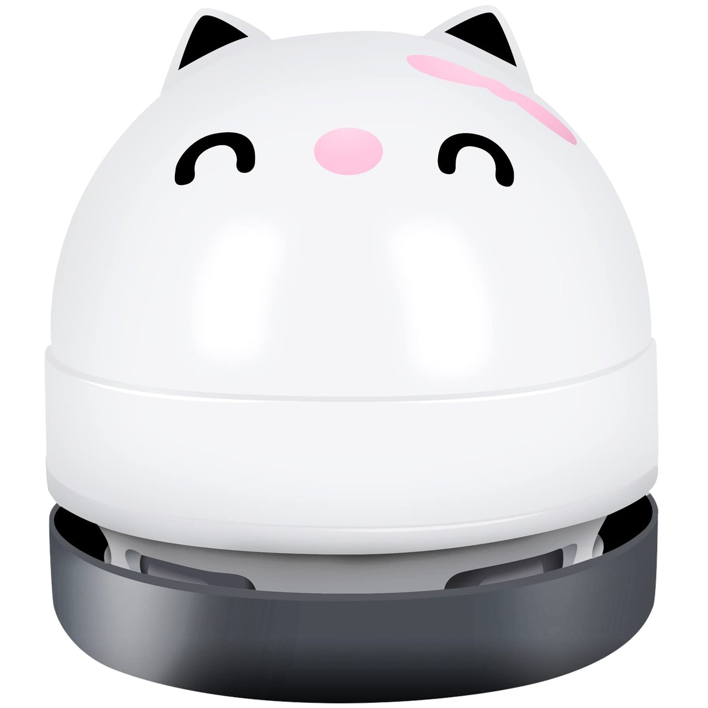YUNYILAN Mini Desktop Vacuum Cleaner, Portable USB Vacuum Cleaner for Desk Mini Cute Cartoon Desktop Vacuum for Cleaning Eraser Crumbs, Dust, Crumbs, Computer, Keyboard and Car (White)