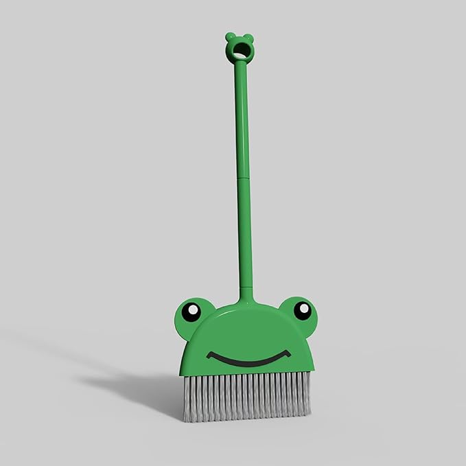 CCYLEZ Kids Exquisite Animal Broom Dustpan Set Easy Storage Cultivating Cleaning Habits for Play Toy [Living Room, Kindergarten] Sturdy PET