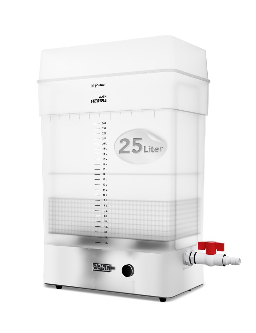 phrozen Wash Mega S 3D Printer Resin Washing Station, Dual Speed 25L Capacity, Large Washing Container, Washing Size L12.99xW7.48xH11.81 inch