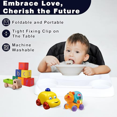 Portable Hook On High Chair with Tray for Babies & Toddlers, 6-36 Months, Collapsible Design, Fits Tables 0.8" to 3.5" Thi...