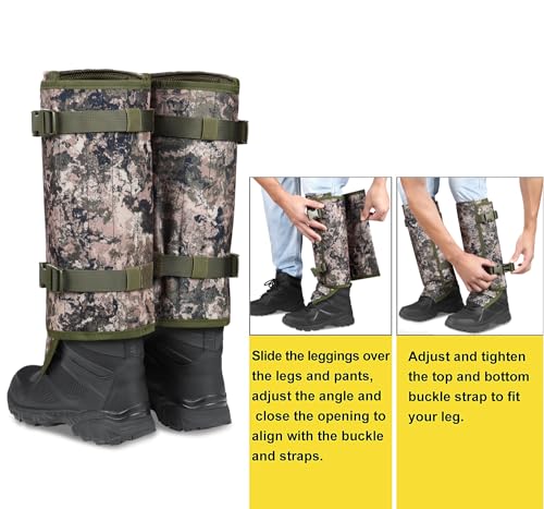 TREKMASTER Snake Gaiters Snake Chaps: Waterproof Snake Guards Snake Bite Protection for Lower Legs, Snake Proof Gaiters