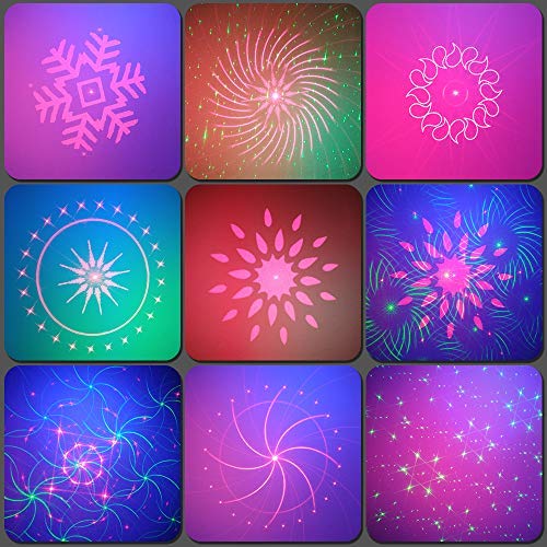 Party Lights Dj Disco Lights, Strobe Stage Light Sound Activated Laser Llights Projector with Remote Control for Parties B...