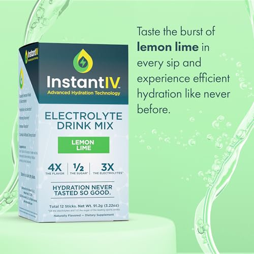 Electrolytes Powder - 3X Electrolytes,1/2 Sugar with Vitamin C, B3, B6, Electrolytes Powder Packets for Hydration, Recover...
