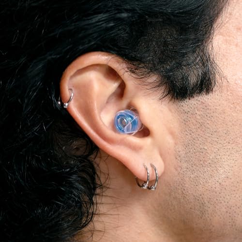 Eargasm High Fidelity Earplugs with Blue Filters - Reusable Noise Reduction Hearing Protection Ear-Plugs with Carrying Cas...