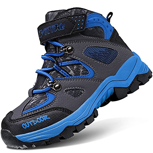 Littleplum Boys Snow Boots Winter Waterproof Antiskid Boots Hiking Outdoor Shoes Booties for Unisex Kids (Little Kid/Big Kid)