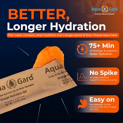 Aqua-Gard Emergency Water Gel - Survival Water Pouches for Disaster Relief | 200% More Effective Hydration | Emergency Wat...
