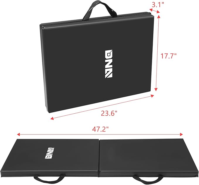 DNA Motoring Foldable Soft Kneeling Pad Mat Extra Thick Foam Knee Pad Mat Water Resistant 43 X 17.7 X 1.6 in for Auto Maintenance, Gardening, Baby Bath, Yoga, w/Handles, TOOLS-00501