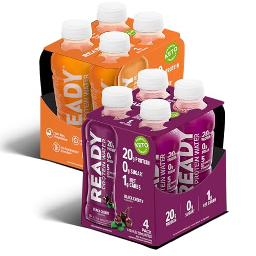 Ready® Clear Protein Water – 20g Whey Protein Isolate, Zero Sugar, Low-Calorie Sports Drink for Hydration & Recovery – Ele...