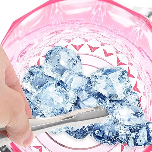 HOLIDYOYO Ice Bucket with Tongs,Plastic Ice Cube Container Beer Wine Chiller with Handle Beverage Tub Wine Bucket for Part...