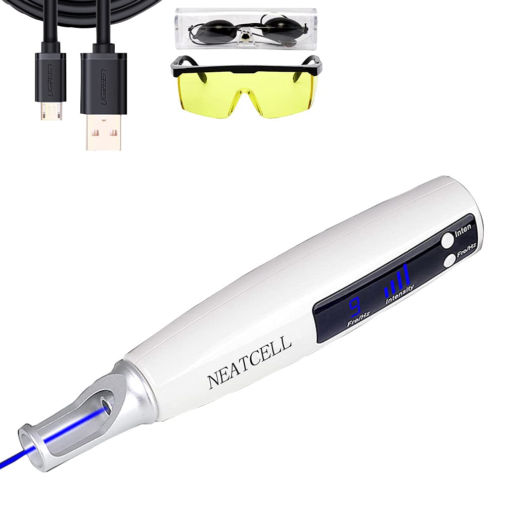 NEATCELL Rechargeable Blue Light Pen with Customer and Operator Glasses