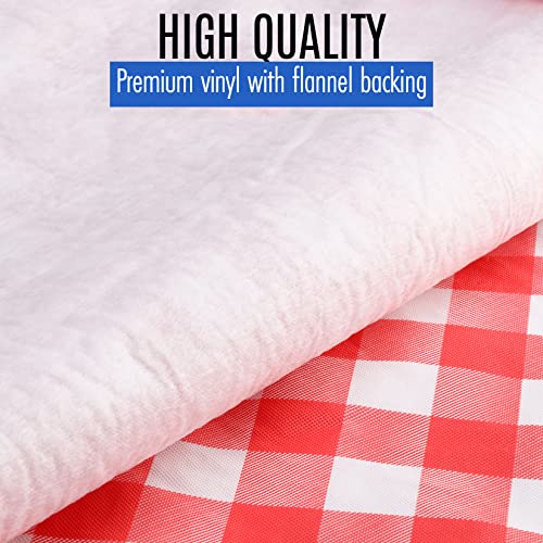 LINPRO Premium Picnic Table Cover with Bench Covers Vinyl Fitted Picnic Table Covers with Elastic RV Camping Accessories a...