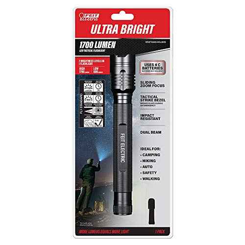 Feit Electric LED Tactical Flashlight - Aluminum Alloy - Zoomable Strike Bezel| Requires